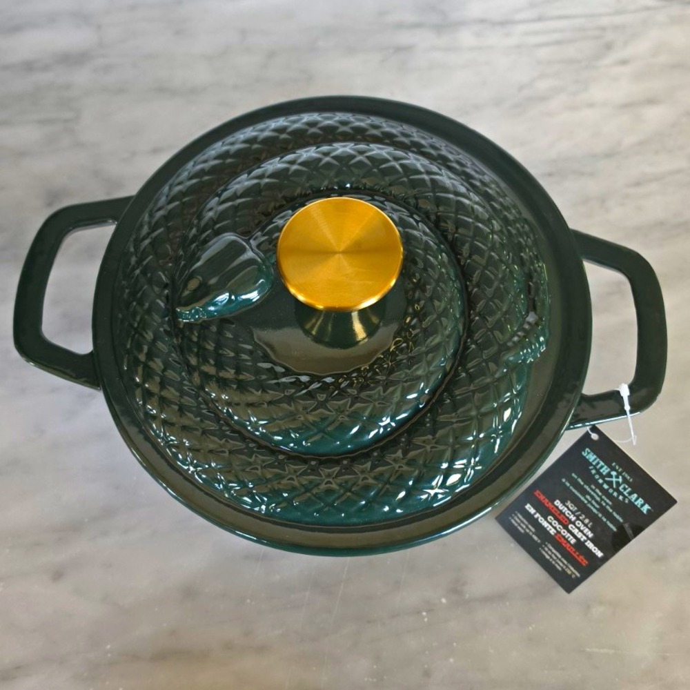 *Rare* 3 QT Cast Iron Snake Dutch Oven- Green, Smith & Clark